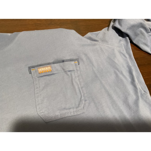 Ariat Rebar Workman Stars Stripes Long Sleeve V‎ Neck T Shirt Size XXL - Picture 7 of 9